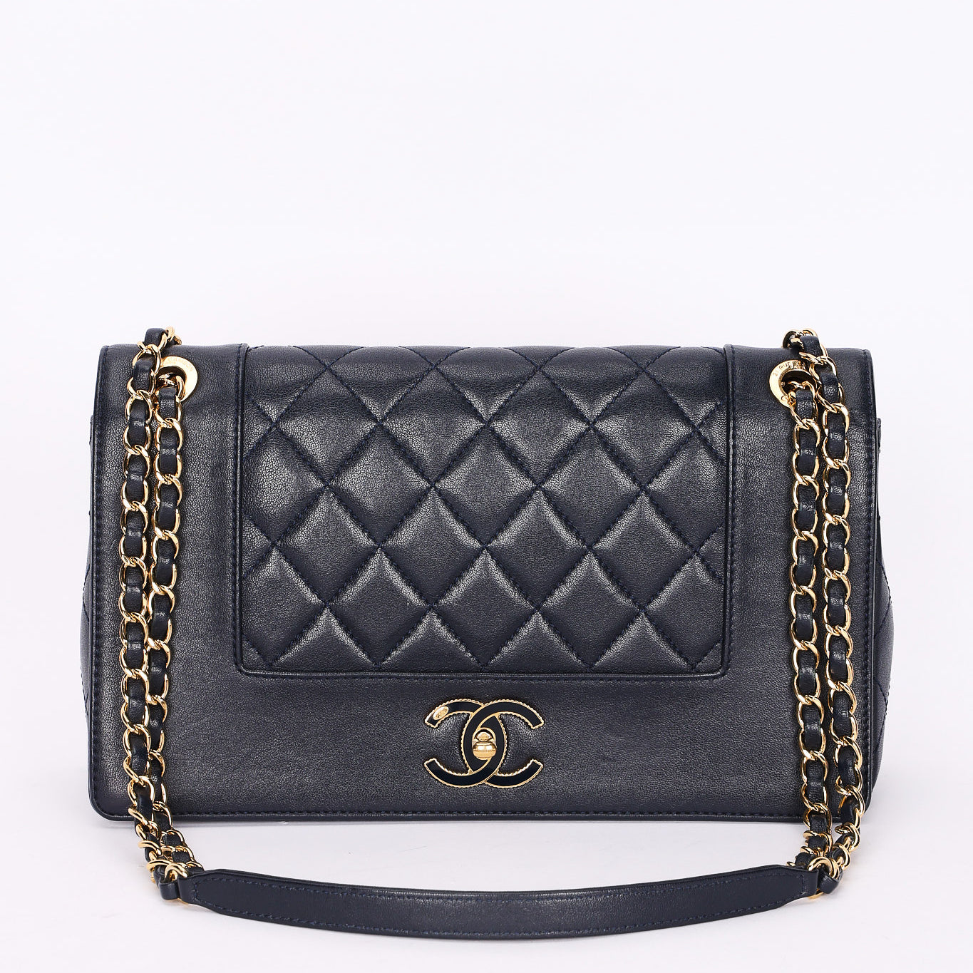 Chanel Bag Navy Calfskin GHW