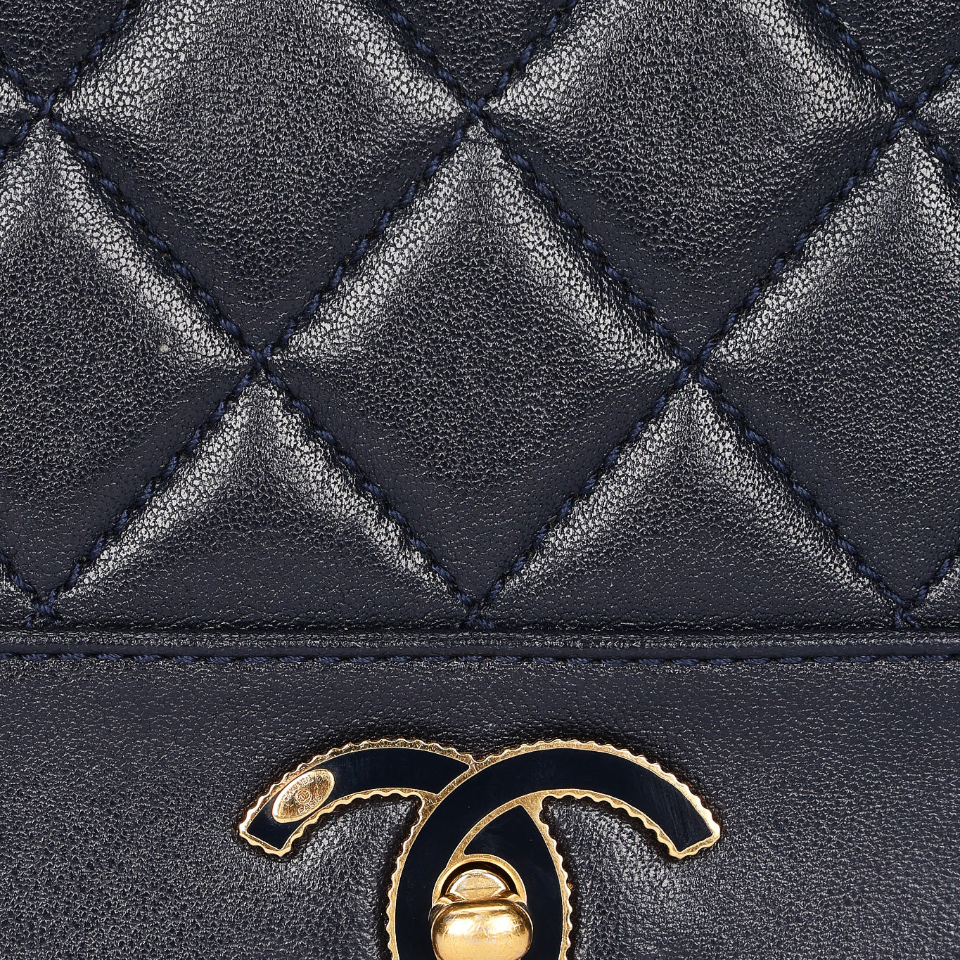 Chanel Bag Navy Calfskin GHW