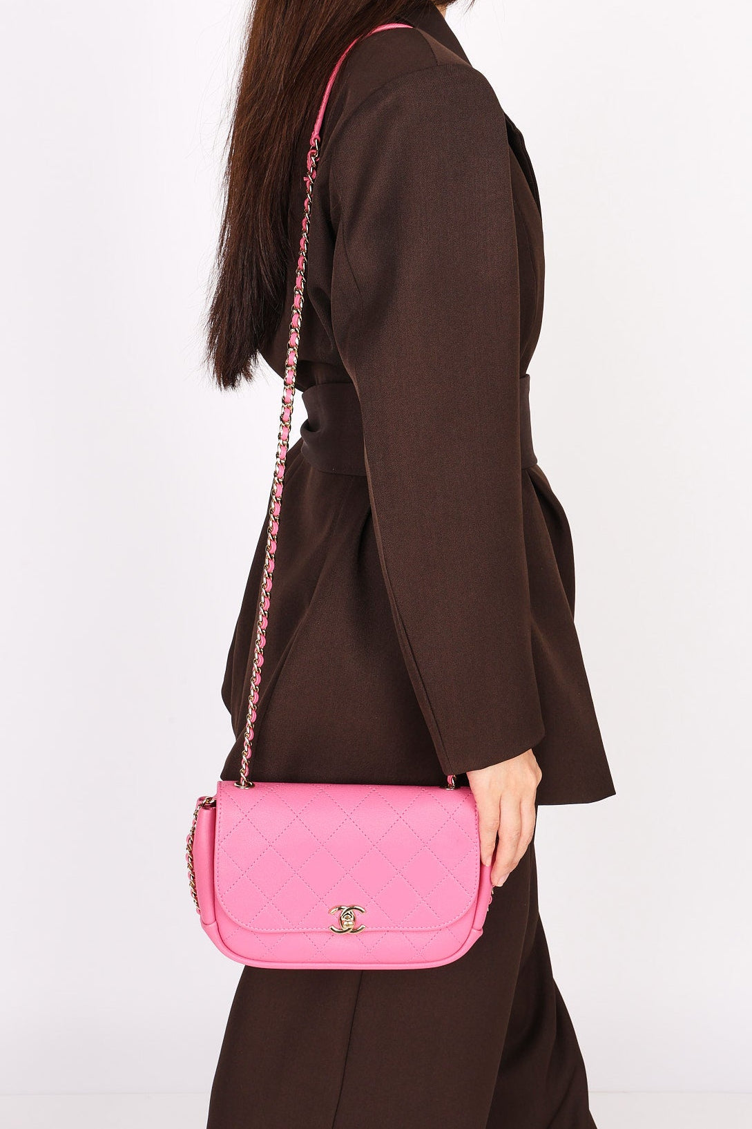Chanel Bag Magenta Calfskin CGHW
