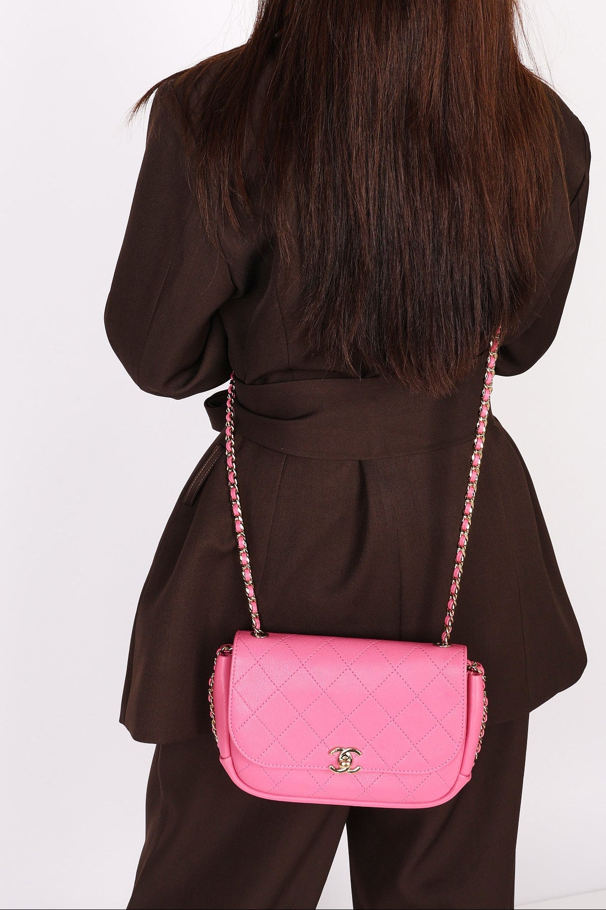 Chanel Bag Magenta Calfskin CGHW