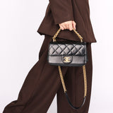 Chanel Bag Black Calfskin AGHW