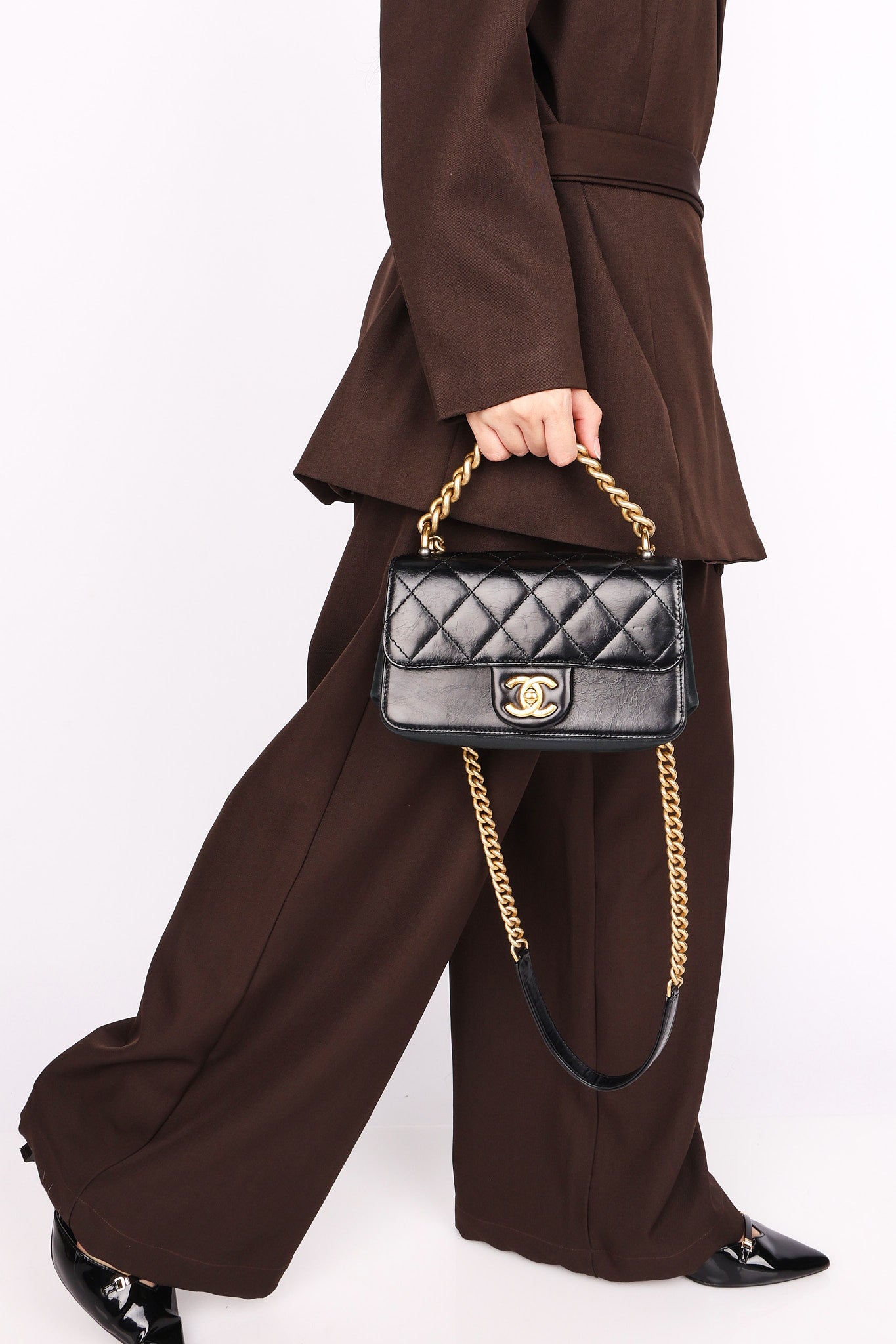 Chanel Bag Black Calfskin AGHW