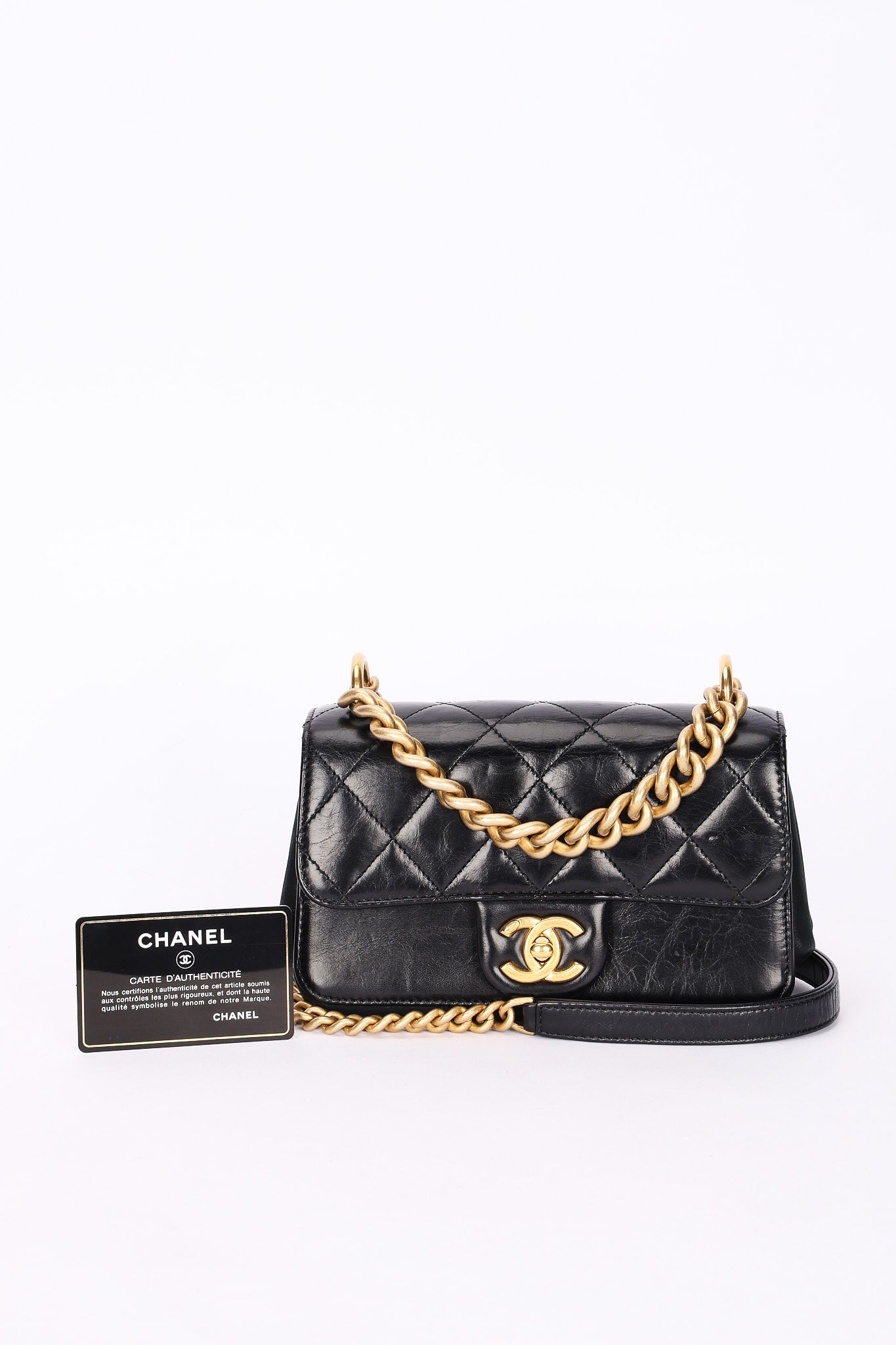 Chanel Bag Black Calfskin AGHW