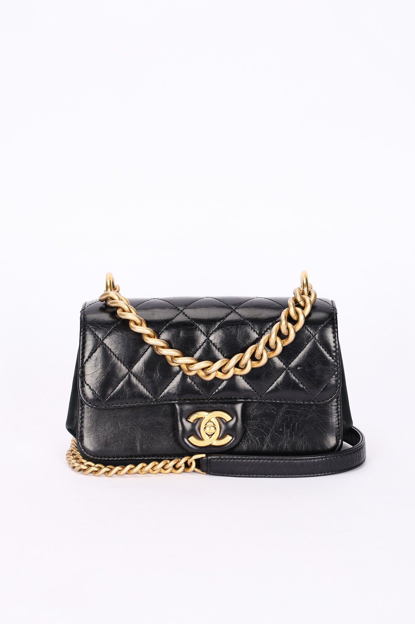Chanel Bag Black Calfskin AGHW