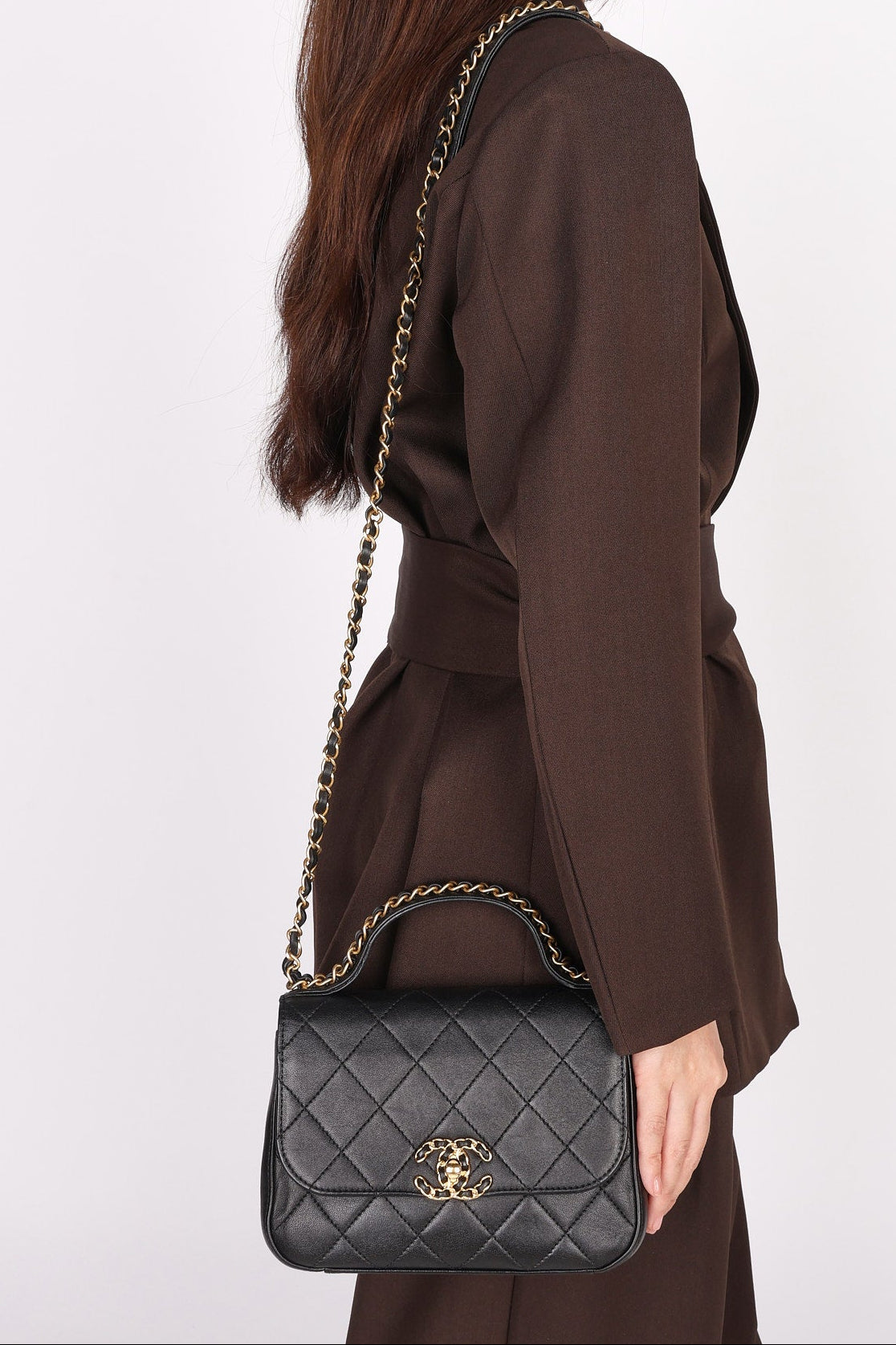 Chanel Bag Black Calfskin AGHW
