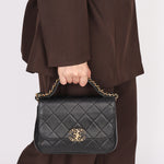 Chanel Bag Black Calfskin AGHW