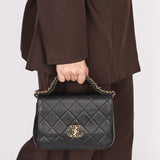 Chanel Bag Black Calfskin AGHW