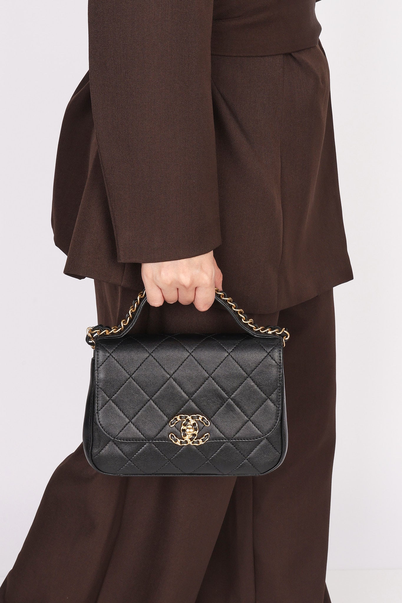 Chanel Bag Black Calfskin AGHW