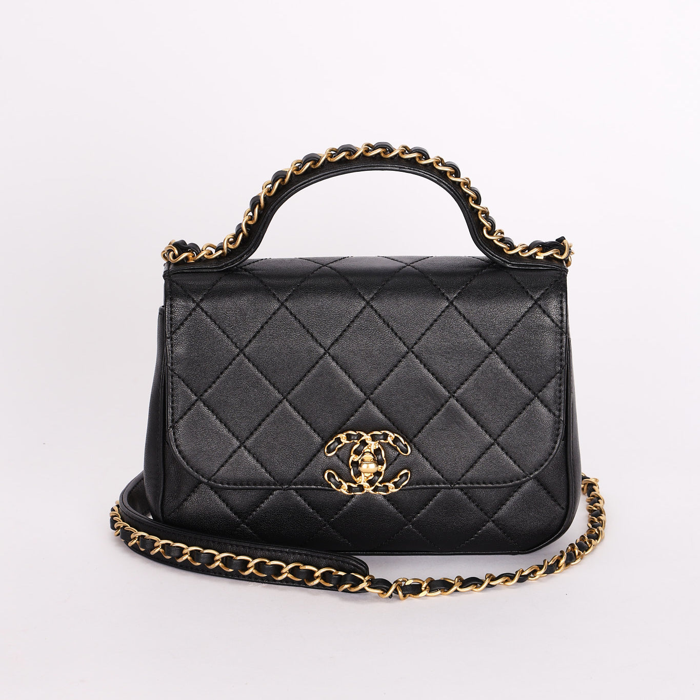 Chanel Bag Black Calfskin AGHW