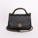 Chanel Bag Black Calfskin AGHW