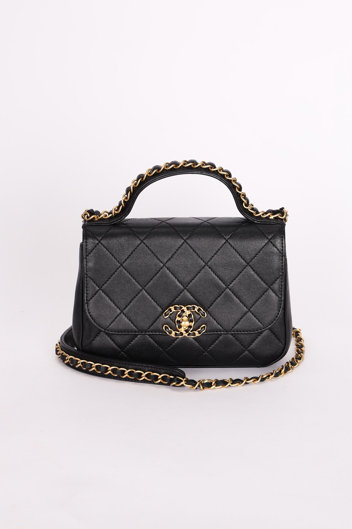 Chanel Bag Black Calfskin AGHW
