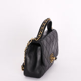 Chanel Bag Black Calfskin AGHW