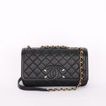 Chanel Medium Filigree Single Flap Black Caviar AGHW