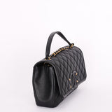 Chanel Medium Filigree Single Flap Black Caviar AGHW