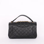Chanel Medium Filigree Single Flap Black Caviar AGHW