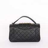 Chanel Medium Filigree Single Flap Black Caviar AGHW