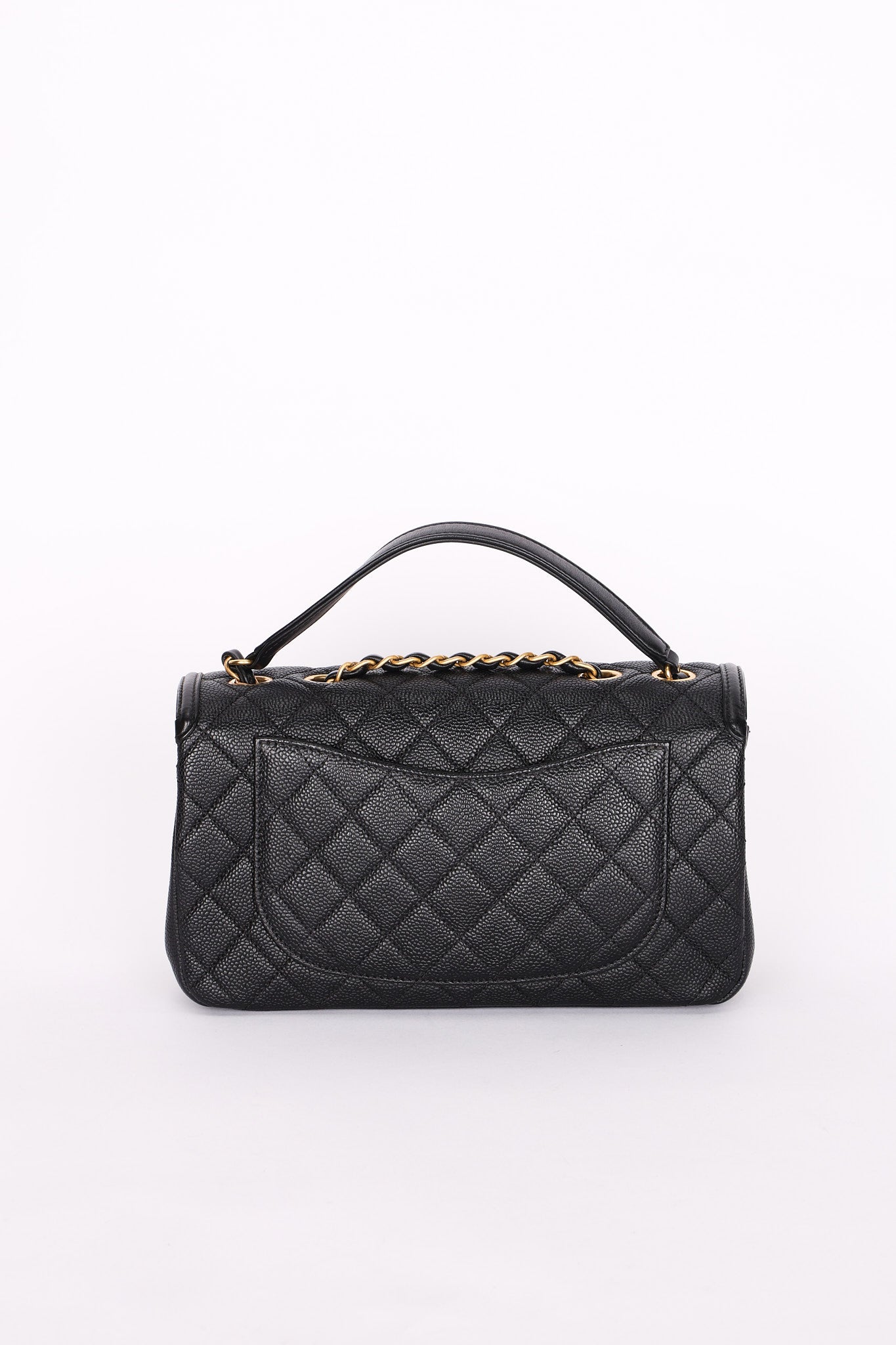 Chanel Medium Filigree Single Flap Black Caviar AGHW