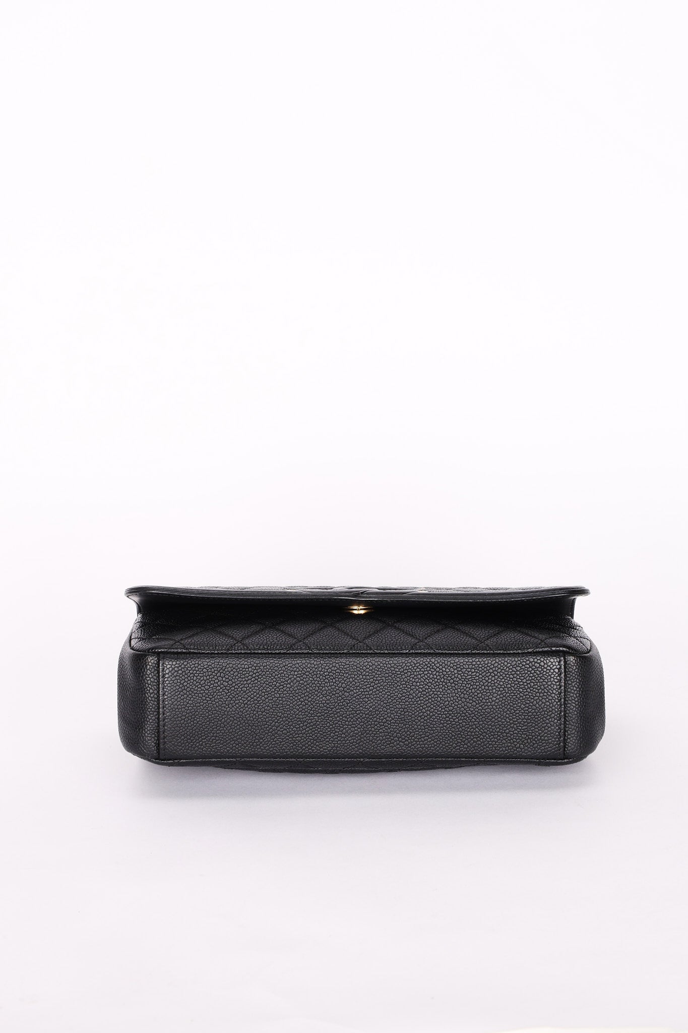 Chanel Medium Filigree Single Flap Black Caviar AGHW