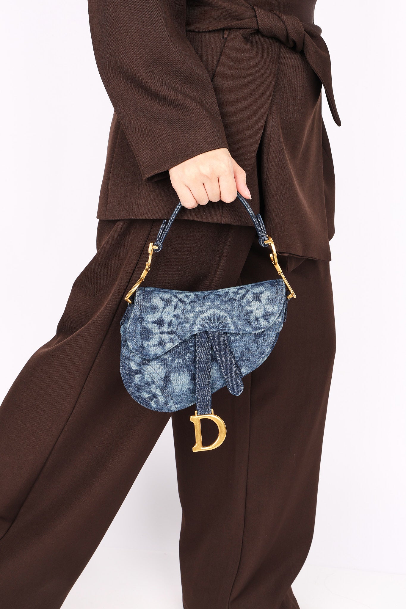Christian Dior Mini Kaleidoscopic Tie Dye Denim Saddle Bag 2019