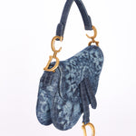 Christian Dior Kaleidoscopic Tie Dye Denim Mini Saddle Bag