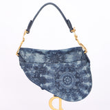 Christian Dior Kaleidoscopic Tie Dye Denim Mini Saddle Bag