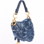 Christian Dior Kaleidoscopic Tie Dye Denim Mini Saddle Bag