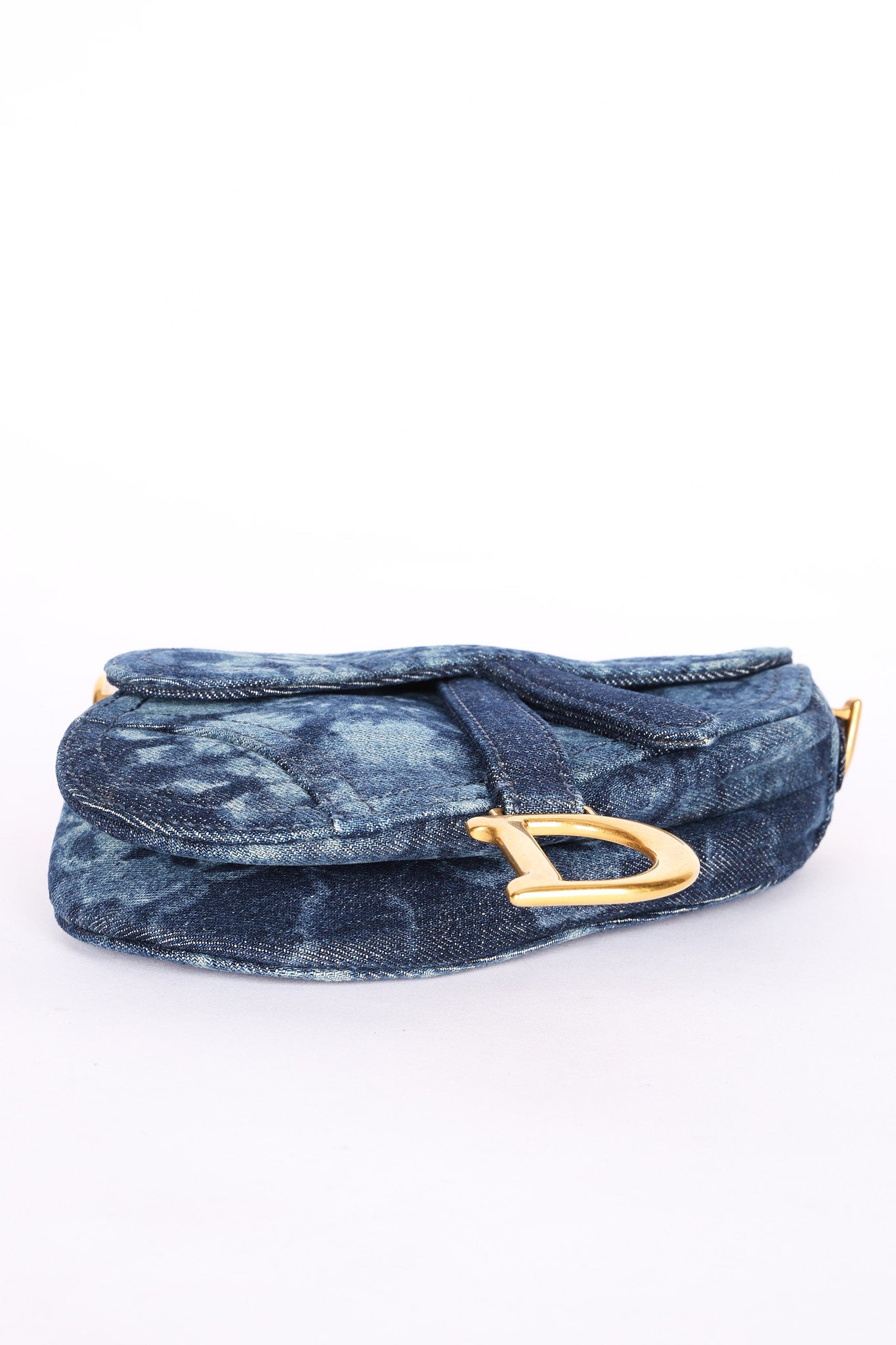 Christian Dior Kaleidoscopic Tie Dye Denim Mini Saddle Bag