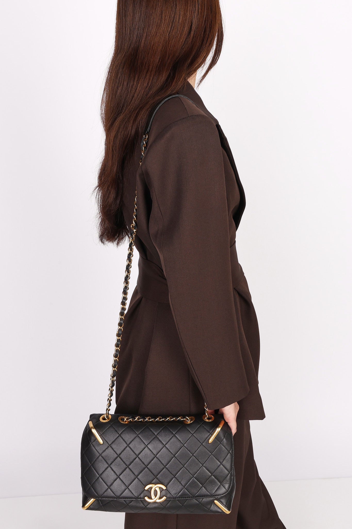 Chanel Bag Black Calfskin AGHW