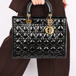 Dior Large Lady Black Patent