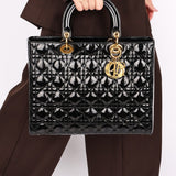 Dior Large Lady Black Patent