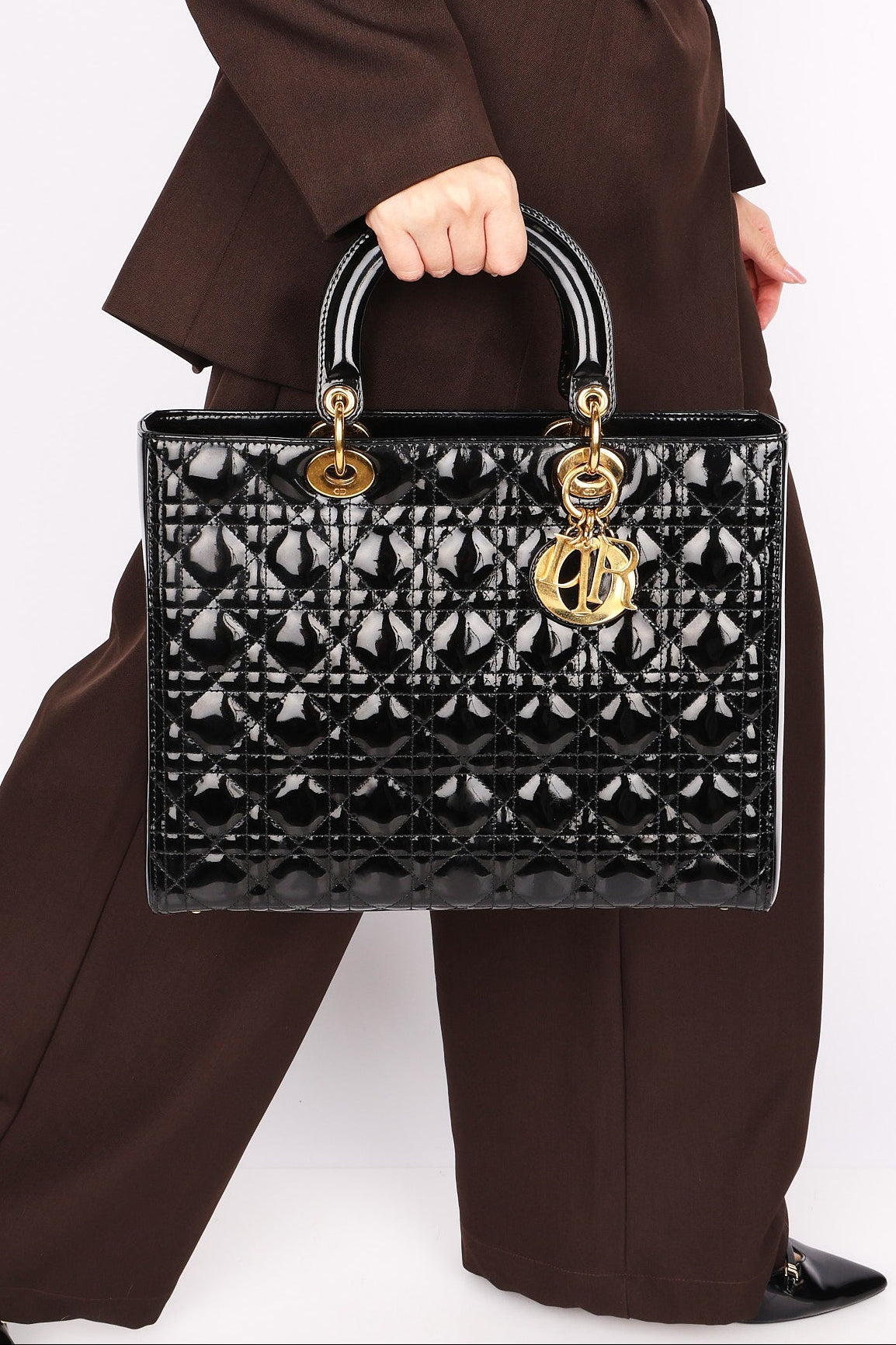 Dior Large Lady Black Patent