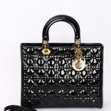 Dior Large Lady Black Patent