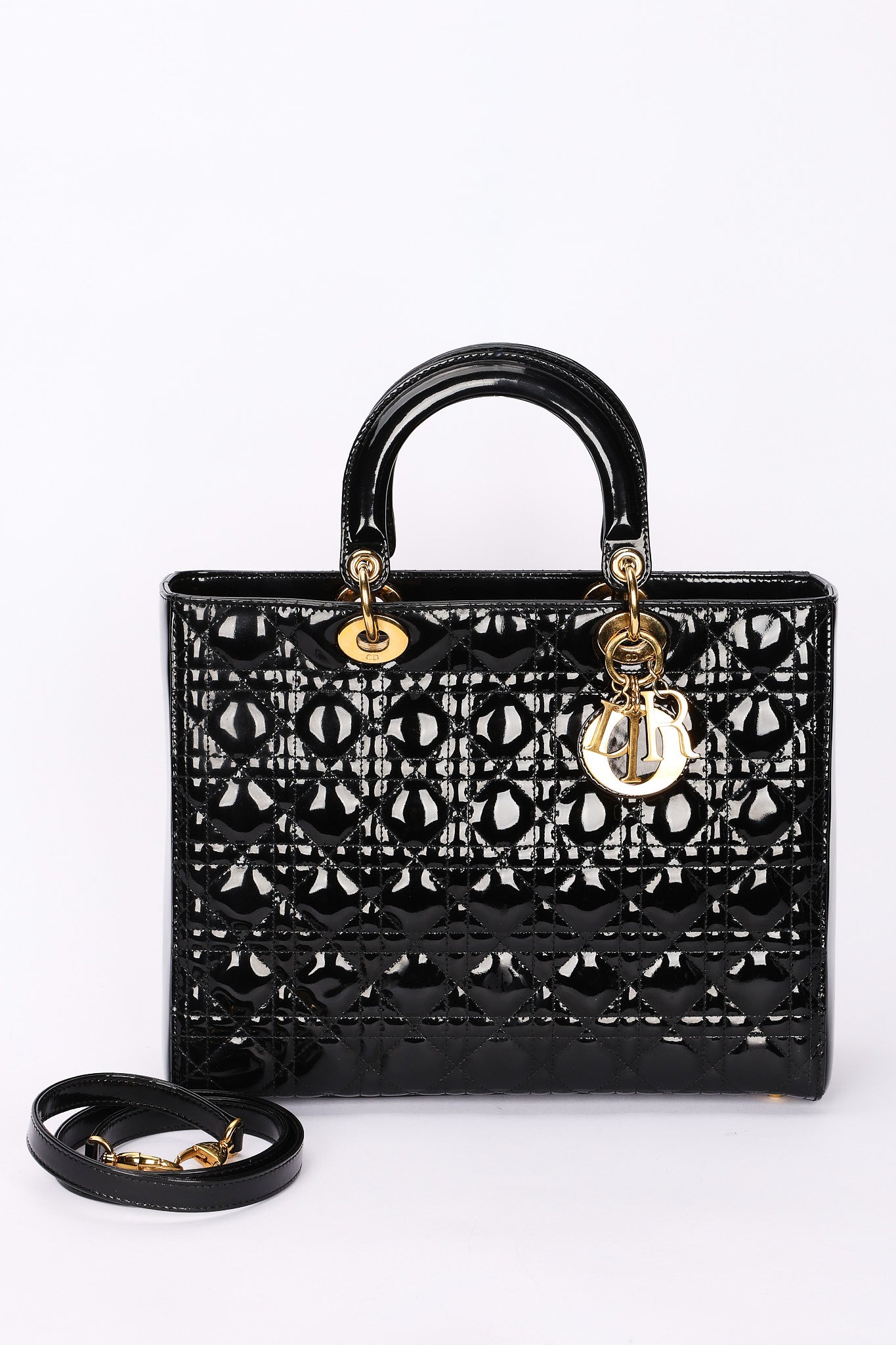 Dior Large Lady Black Patent