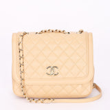 Chanel Medium Lovely Day Flap Beige Lambskin GHW