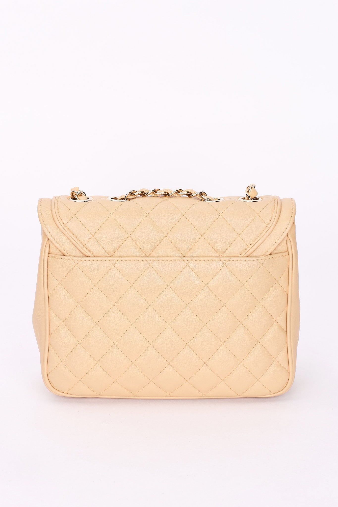 Chanel Medium Lovely Day Flap Beige Lambskin GHW