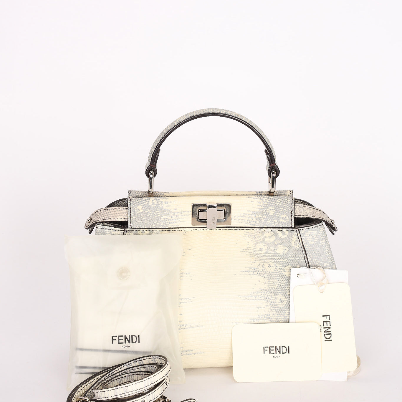 Fendi Mini Peekaboo Himalayan Lizard