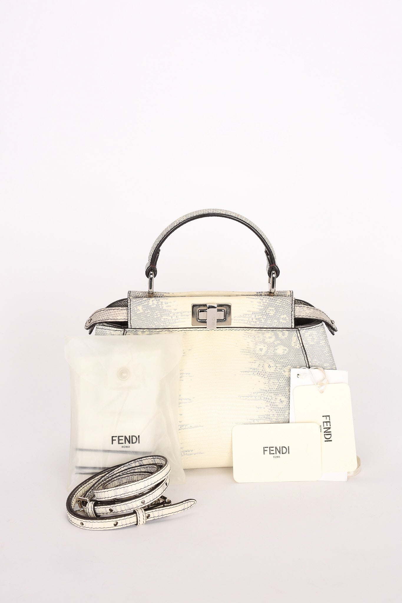 Fendi Mini Peekaboo Himalayan Lizard