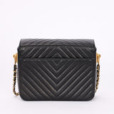 Chanel Chevron Box Bag Black Calfskin AGHW