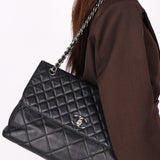 Chanel Single Flap Black Calfskin SHW