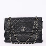 Chanel Single Flap Black Calfskin SHW