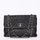 Chanel Single Flap Black Calfskin SHW