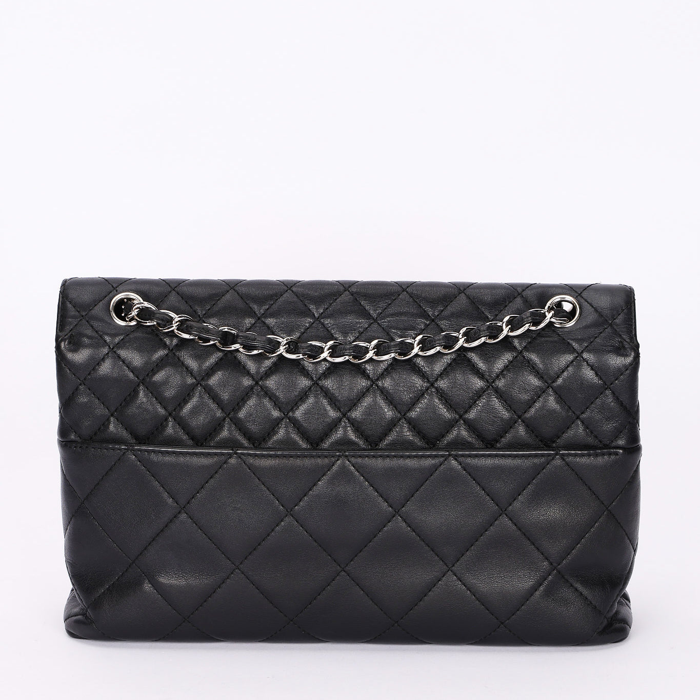 Chanel Single Flap Black Calfskin SHW