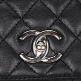 Chanel Single Flap Black Calfskin SHW