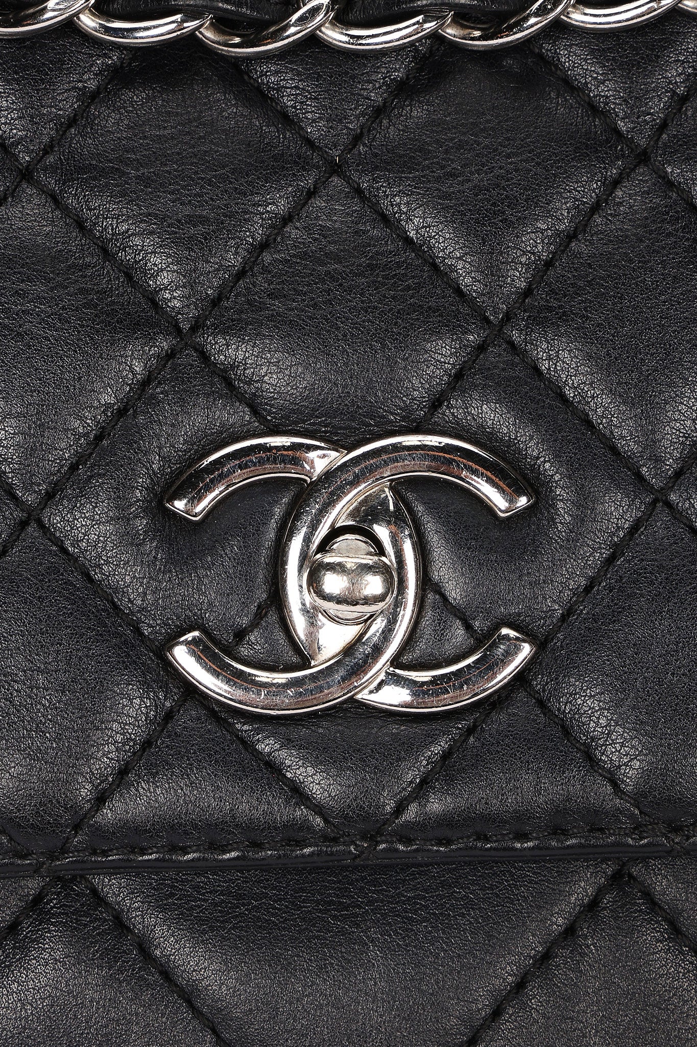 Chanel Single Flap Black Calfskin SHW