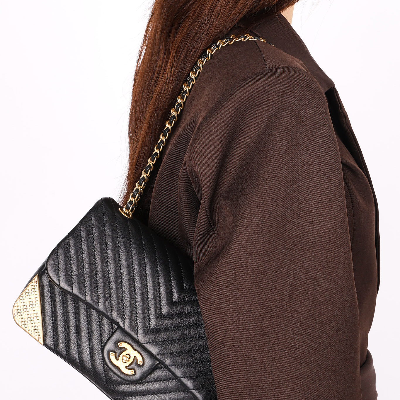 Chanel Rock the Corner Chevron Single Flap AGHW