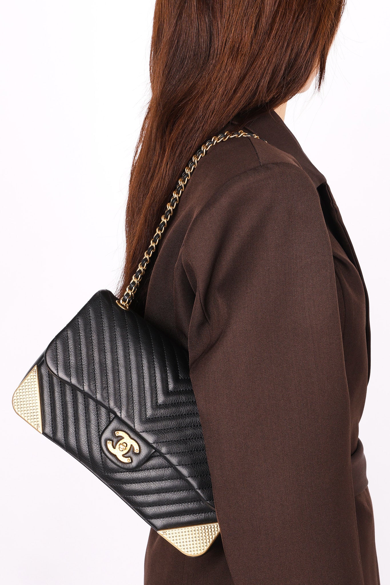 Chanel Rock the Corner Chevron Single Flap AGHW