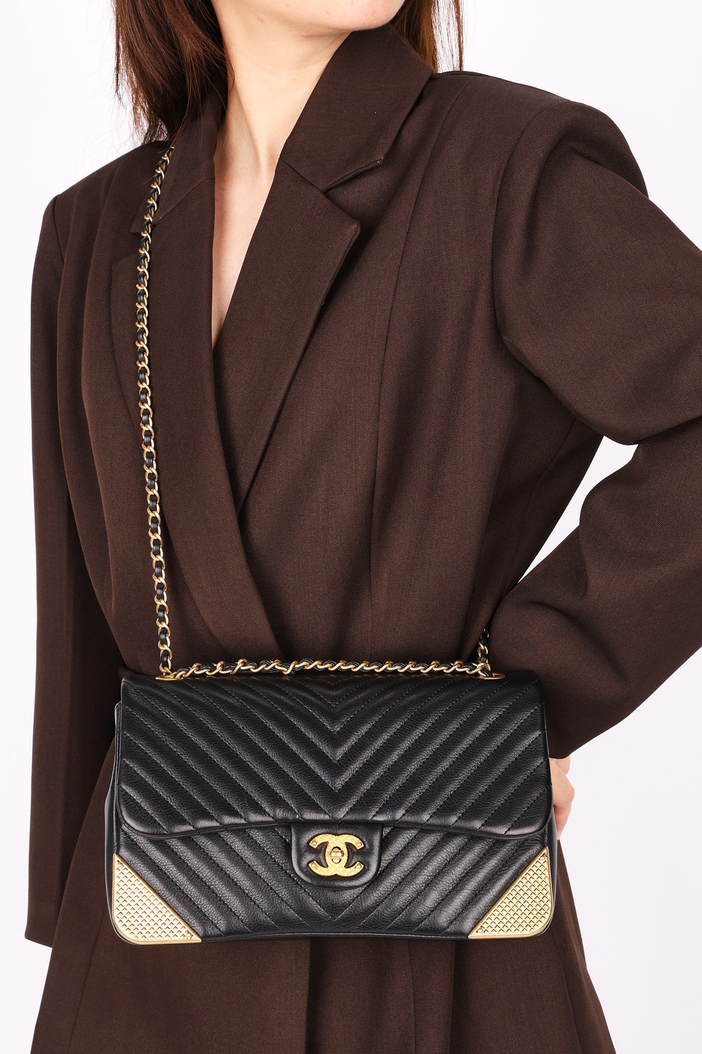 Chanel Rock the Corner Chevron Single Flap AGHW