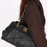Chanel Bag Black Soft Crinkled Calfskin AGHW