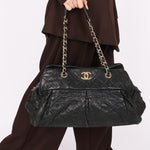 Chanel Bag Black Soft Crinkled Calfskin AGHW