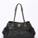 Chanel Bag Black Soft Crinkled Calfskin AGHW